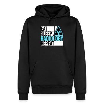 Eat Sleep Radiology Repeat - Men’s Premium Organic Hoodie - black - Front - Nico (187cm)
