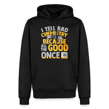 chemistry - Men’s Premium Organic Hoodie - black - Front - Nico (187cm)