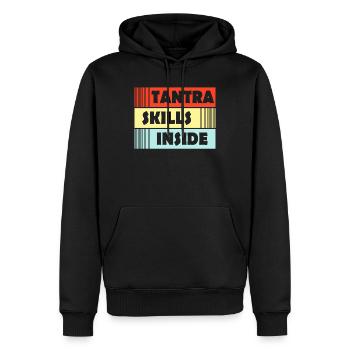 Tantra Skill Hindouisme Bouddhisme Yoga - Sweat à capuche Premium bio Homme - noir - Devant - Nico (187cm)