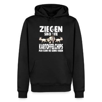 Ziege Lamm Zioegenbock Steinbock Bauer Landwirt Ge - Männer Premium Bio Hoodie - Schwarz - Vorne - Nico (187cm)