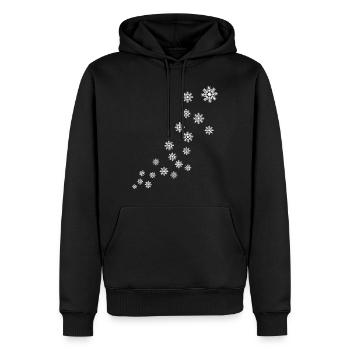 Flocon de neige de Noël - Sweat à capuche Premium bio Homme - noir - Devant - Nico (187cm)