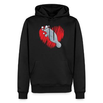 Seekuh Liebe Seekuh - Männer Premium Bio Hoodie - Schwarz - Vorne - Nico (187cm)