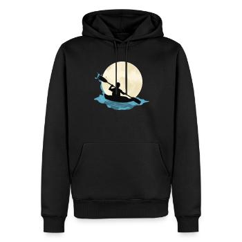 Kayak Canoë Funny River Boats Paddle Rafting Lac - Sweat à capuche Premium bio Homme - noir - Devant - Nico (187cm)