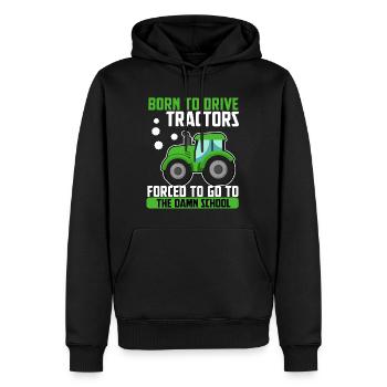 Tracteur agriculture agriculteur machines agricoles arable - Sweat à capuche Premium bio Homme - noir - Devant - Nico (187cm)