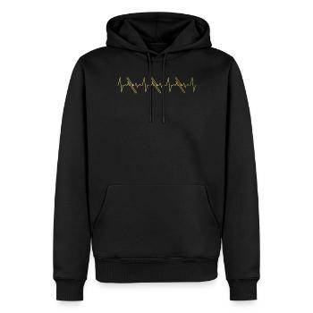 Posaune Geschenk - Männer Premium Bio Hoodie - Schwarz - Vorne - Nico (187cm)