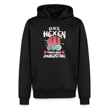 Stricken Nähen Häkeln Stricknadel Wolle Geschenk - Männer Premium Bio Hoodie - Schwarz - Vorne - Nico (187cm)