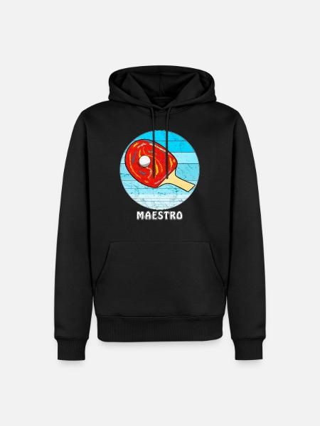 TABLE TENNIS MAESTRO - Men’s Premium Organic Hoodie - black