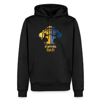 Papa Kendo - Sweat à capuche Premium bio Homme - noir - Devant - Nico (187cm)