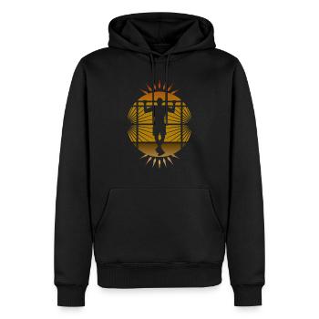 Pull-up calisthenics - Men’s Premium Organic Hoodie - black - Front - Nico (187cm)