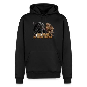 Aktien Börse Trader Stier Bär Geschenk Bull Baer - Männer Premium Bio Hoodie - Schwarz - Vorne - Nico (187cm)