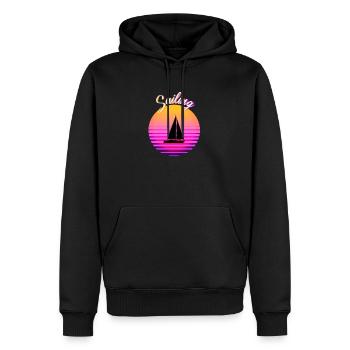Sailing at sunset Sailing - Men’s Premium Organic Hoodie - black - Front - Nico (187cm)