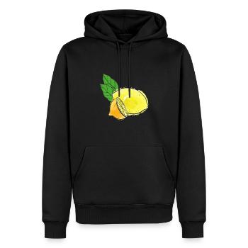 Zitrone fruchtiger Spaß Sommer Limonade - Männer Premium Bio Hoodie - Schwarz - Vorne - Nico (187cm)