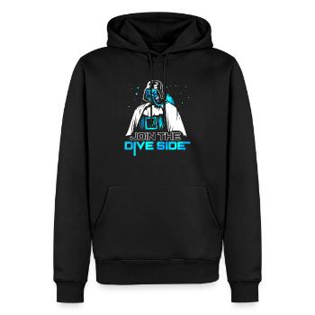 Drôle de plongée plongée sous-marine plongeur apnée - Sweat à capuche Premium bio Homme - noir - Devant - Nico (187cm)