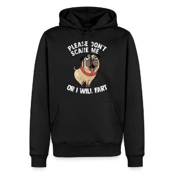 Mops Furzen pups Leben Pug Hund Möpse Mischling - Männer Premium Bio Hoodie - Schwarz - Vorne - Nico (187cm)