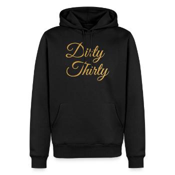 Dirty Thirty 30. Geburtstag - Männer Premium Bio Hoodie - Schwarz - Vorne - Nico (187cm)