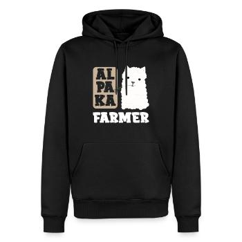 Alpaca Farmer Alpaca Breeding Village Alpaca Breeder Lama - Men’s Premium Organic Hoodie - black - Front - Nico (187cm)