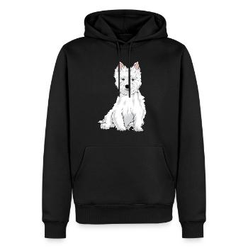 Westie Hund West Highland White Terrier Geschenk - Männer Premium Bio Hoodie - Schwarz - Vorne - Nico (187cm)