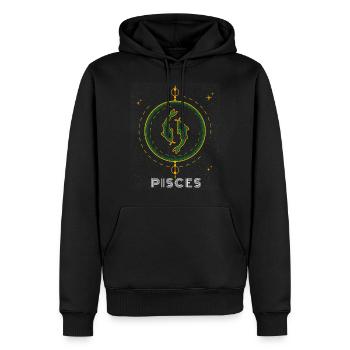 Poissons Poissons Poissons Poissons - Sweat à capuche Premium bio Homme - noir - Devant - Nico (187cm)