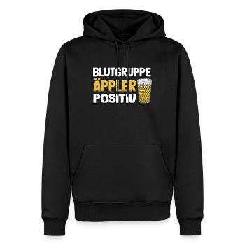 Apfelwein Hessen Bembel Äppler Ebbelwoi Geschenk - Männer Premium Bio Hoodie - Schwarz - Vorne - Nico (187cm)