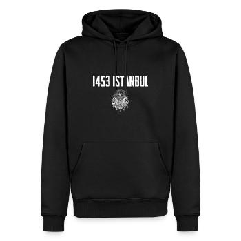 1453 Fetih istanbul Osmanli Bayragi Ottomanen - Männer Premium Bio Hoodie - Schwarz - Vorne - Nico (187cm)
