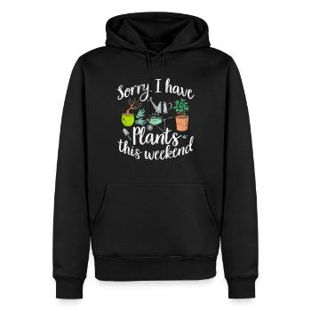 jardinier - Sweat à capuche Premium bio Homme - noir - Devant - Nico (187cm)