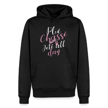 ballet - Sweat à capuche Premium bio Homme - noir - Devant - Nico (187cm)