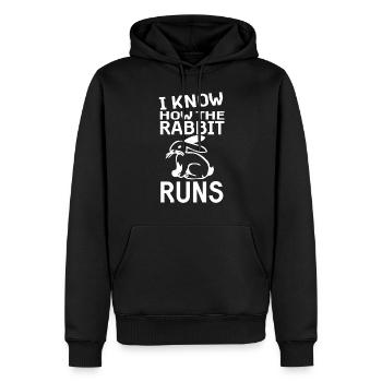Denglisch proverbs proverb gift - Men’s Premium Organic Hoodie - black - Front - Nico (187cm)
