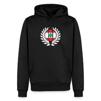 Libanon libanesisch Flagge Fahne - Männer Premium Bio Hoodie - Schwarz - Vorne - Nico (187cm)
