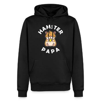 Hamster Geschenk - Hamster Papa - Männer Premium Bio Hoodie - Schwarz - Vorne - Nico (187cm)