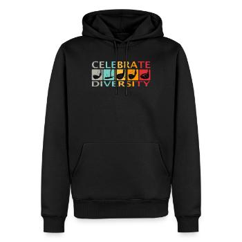 Celebrate Diversity Golfspieler Joke Vintage Golf - Männer Premium Bio Hoodie - Schwarz - Vorne - Nico (187cm)