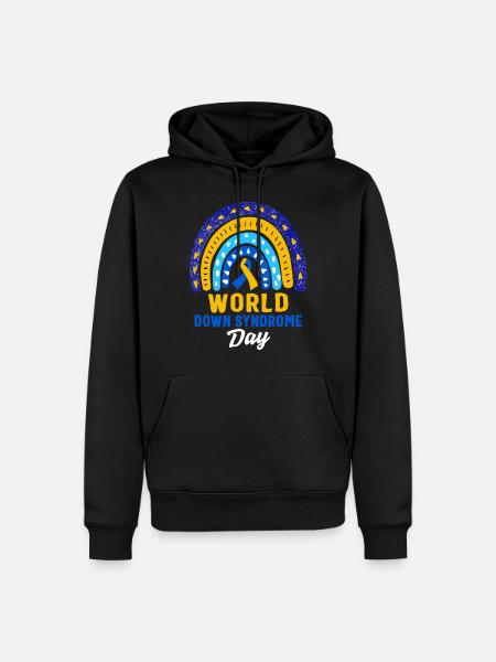 World Down Syndrome Day Shirt Down Syndrome - Men’s Premium Organic Hoodie - black