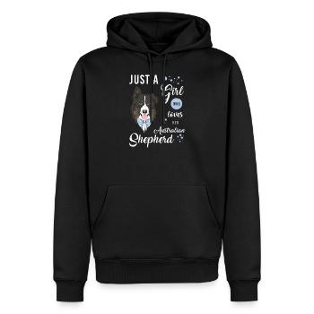 Australian Shepherd Aussie dog herding dog gift - Men’s Premium Organic Hoodie - black - Front - Nico (187cm)