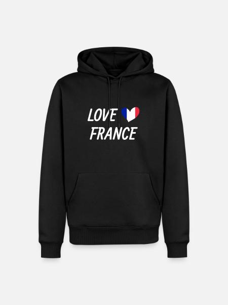 France - Men’s Premium Organic Hoodie - black