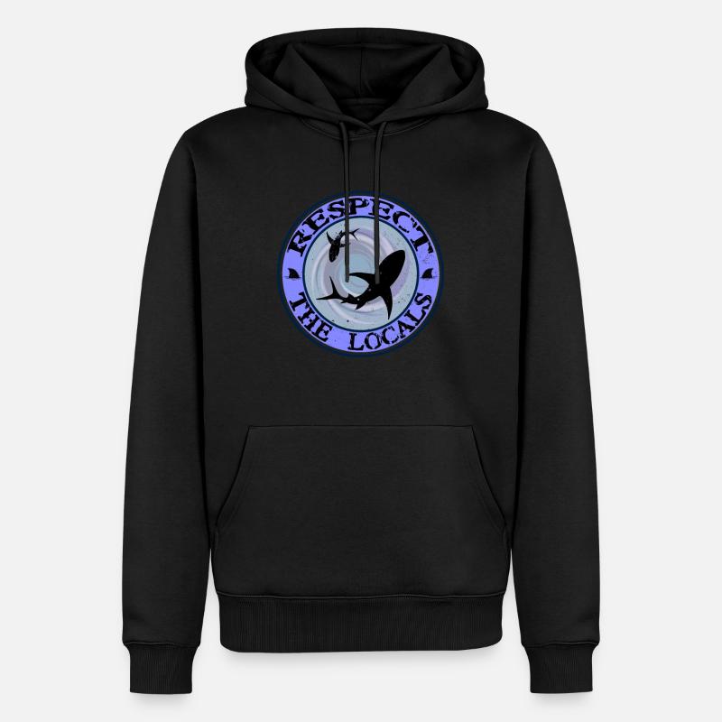 Respectez le requin local - Sweat à capuche Premium bio Homme - noir