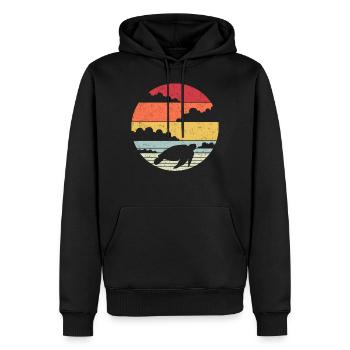 Nur Mädchen, das Turtles Shirt Geschenk Frauen Meer liebt - Männer Premium Bio Hoodie - Schwarz - Vorne - Nico (187cm)
