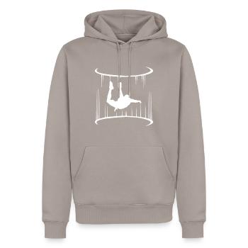 Bodyflying wind kanal Indoor Skydiving Geschenke - Männer Premium Bio Hoodie - Taupe - Vorne - Nico (187cm)