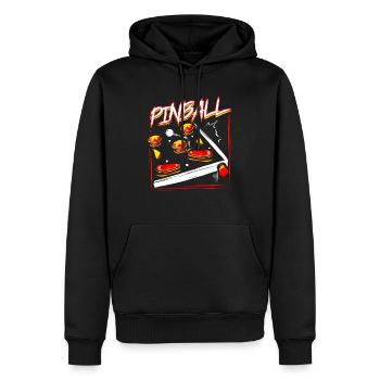 Cadeau de jeu d'arcade de flipper rétro flipper - Sweat à capuche Premium bio Homme - noir - Devant - Nico (187cm)