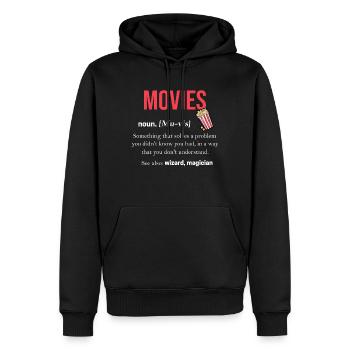 Film - Sweat à capuche Premium bio Homme - noir - Devant - Nico (187cm)