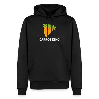Roi des carottes - Sweat à capuche Premium bio Homme - noir - Devant - Nico (187cm)