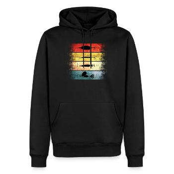 Pêche Pêche pêche poissons pêche cadeau de pêche - Sweat à capuche Premium bio Homme - noir - Devant - Nico (187cm)
