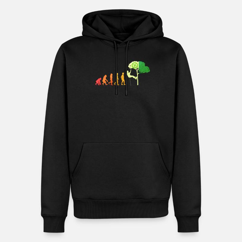 Arboriculteur Baumkletterer Förster cadeau - Sweat à capuche Premium bio Homme - noir