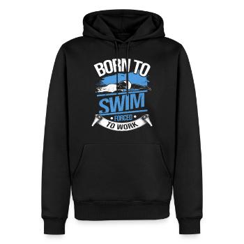 Natation plongée piscine piscine extérieure l'eau mer - Sweat à capuche Premium bio Homme - noir - Devant - Nico (187cm)
