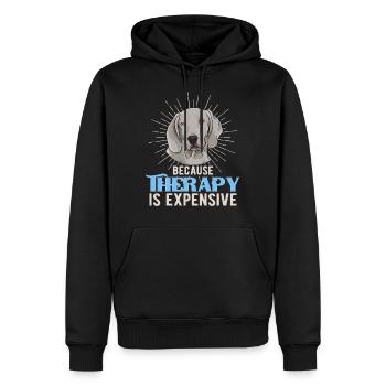 Weimaraner weimi hund Geschenkidee - Männer Premium Bio Hoodie - Schwarz - Vorne - Nico (187cm)