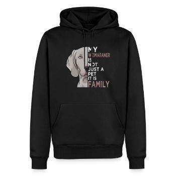 Weimaraner grau hund Geschenkidee - Männer Premium Bio Hoodie - Schwarz - Vorne - Nico (187cm)