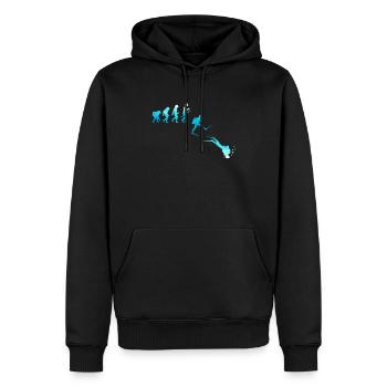 Tauchen Taucher Diver Evolution Freitaucher Motiv - Männer Premium Bio Hoodie - Schwarz - Vorne - Nico (187cm)