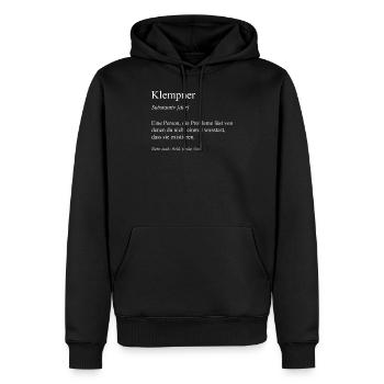 Klempner Heizung Heizungsbauer Installateur - Männer Premium Bio Hoodie - Schwarz - Vorne - Nico (187cm)