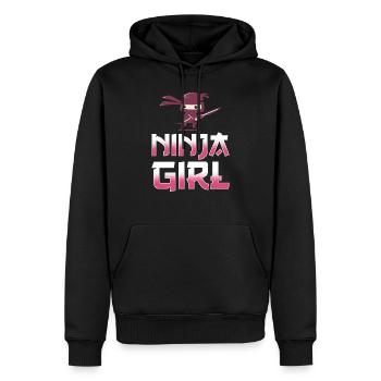 Ninja Girl Fighter - Sweat à capuche Premium bio Homme - noir - Devant - Nico (187cm)