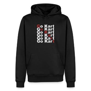 Kart karting Kart karting Kart karting - Sweat à capuche Premium bio Homme - noir - Devant - Nico (187cm)