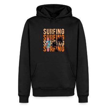 Surfing Surfing - Männer Premium Bio Hoodie - Schwarz - Vorne - Nico (187cm)