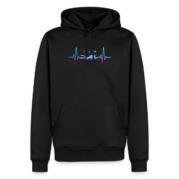Battements de coeur Plongeurs Plongée Sous-marine Divin Divin Cadeau - Sweat à capuche Premium bio Homme - noir - Devant - Nico (187cm)